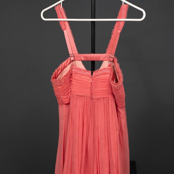 BCBG MaxAzria Summer Dress Size 4 Low Cut Pink - Picture 5 of 7